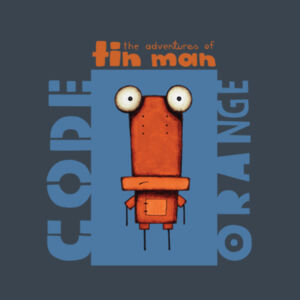 Code Orange Blue - AS Colour Mens Stencil Hoodie Design