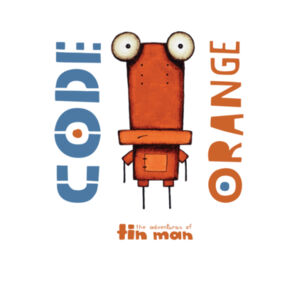 Code Orange Mixed - AS Colour Mens Staple V Neck T shirt Design