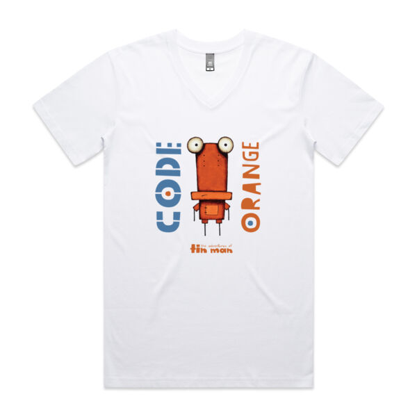Code Orange Mixed - AS Colour Mens Staple V Neck T shirt Thumbnail